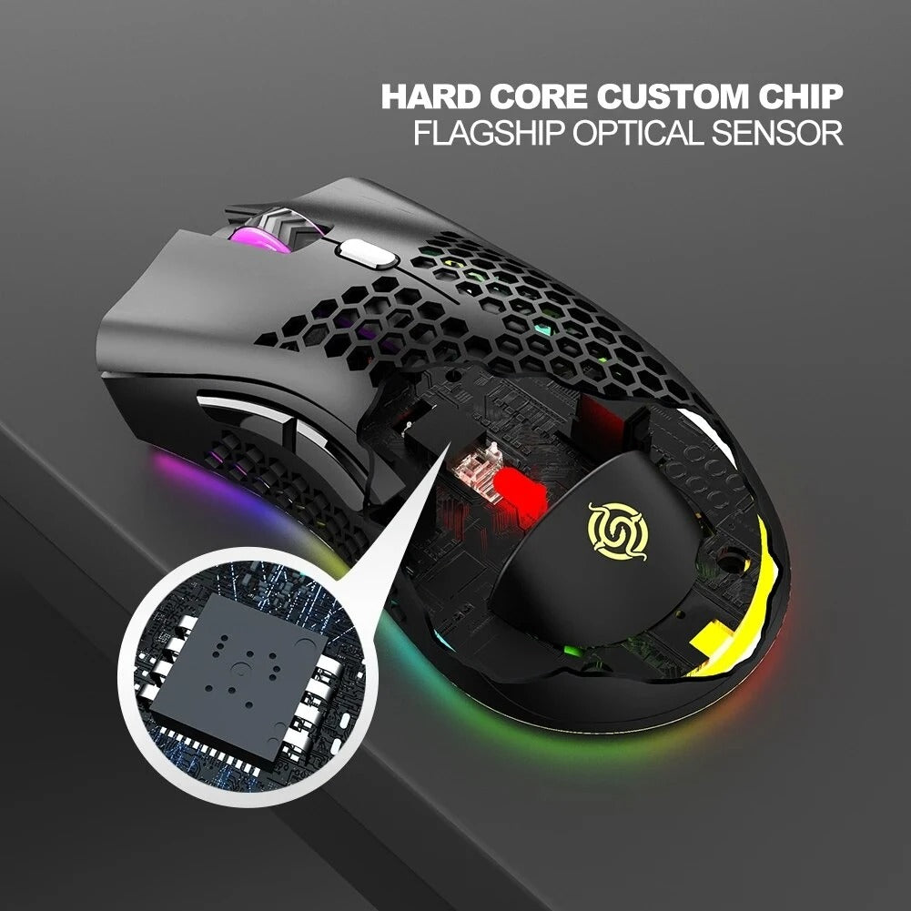 BM600 Wiederaufladbare Kabellose RGB Gaming-Maus für PC