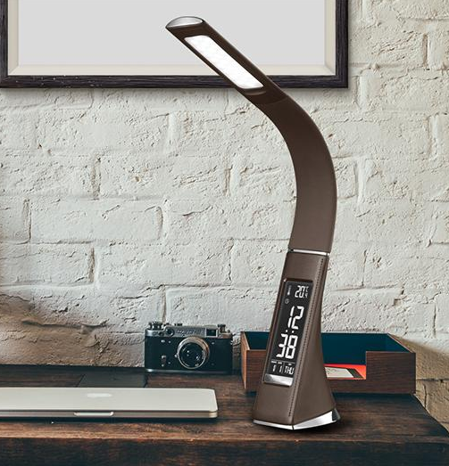 LED-Schreibtischlampe mit Kalenderanzeige und Augenschutz
