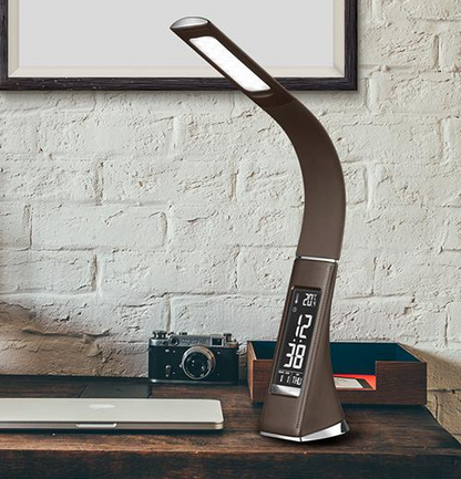 LED-Schreibtischlampe mit Kalenderanzeige und Augenschutz