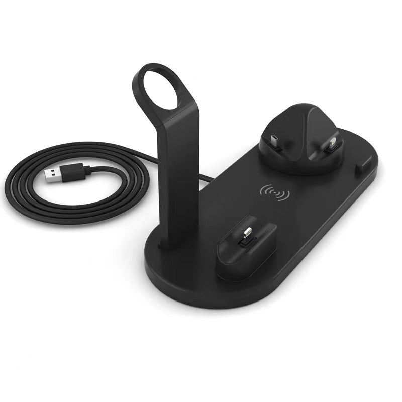 Cargador inalámbrico 4 en 1 para teléfonos, auriculares y relojes