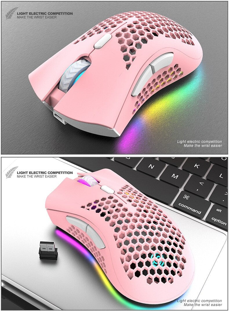 BM600 Wiederaufladbare Kabellose RGB Gaming-Maus für PC