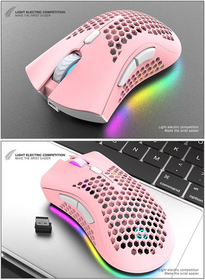 BM600 Wiederaufladbare Kabellose RGB Gaming-Maus für PC