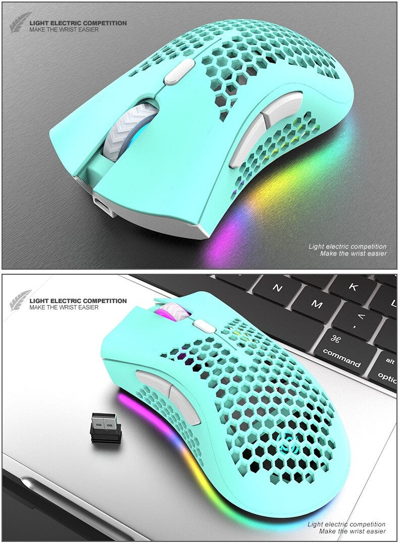 BM600 Wiederaufladbare Kabellose RGB Gaming-Maus für PC
