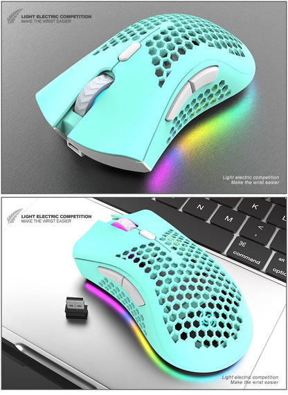 BM600 Wiederaufladbare Kabellose RGB Gaming-Maus für PC