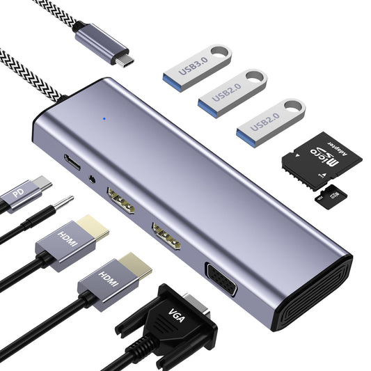 Dockingstation Dual Monitor USB C auf Dual HDMI Adapter