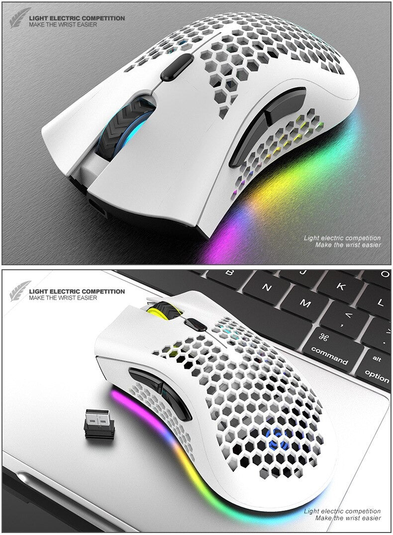 BM600 Wiederaufladbare Kabellose RGB Gaming-Maus für PC