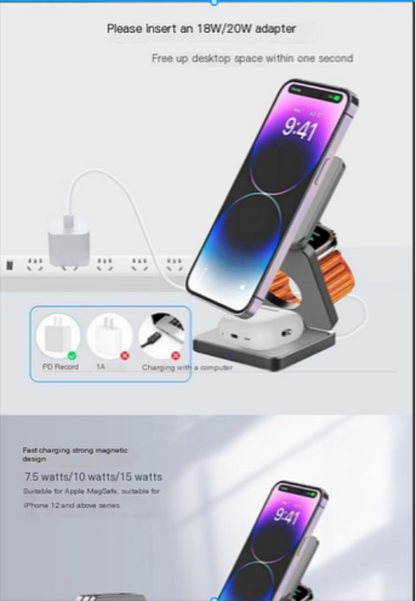 Multi-Device Foldable Charging Dock