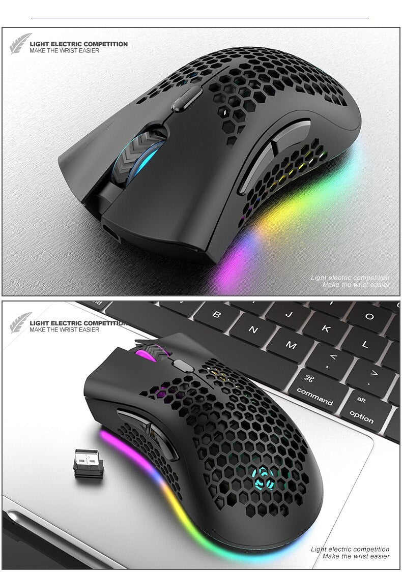 BM600 Wiederaufladbare Kabellose RGB Gaming-Maus für PC
