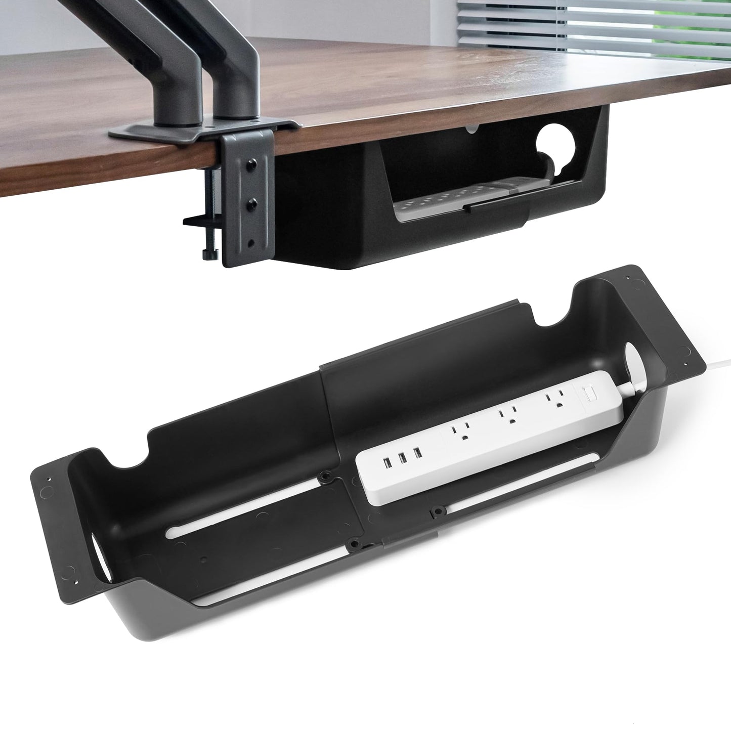 Aroundesk Cable Management Tray for Under Desk